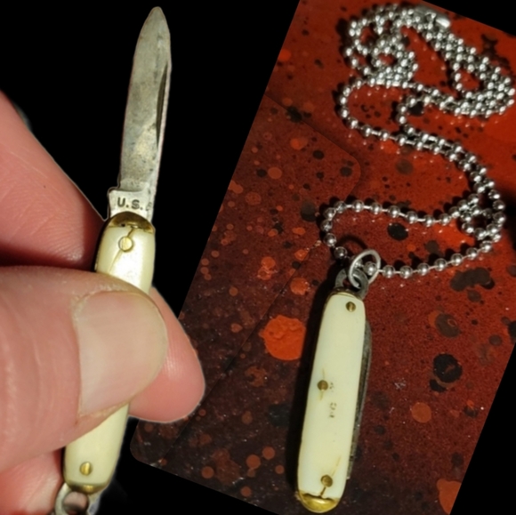 Killstar Jewelry - Self defense jewelry vtg art deco silver made in usa crm handle knife necklace
